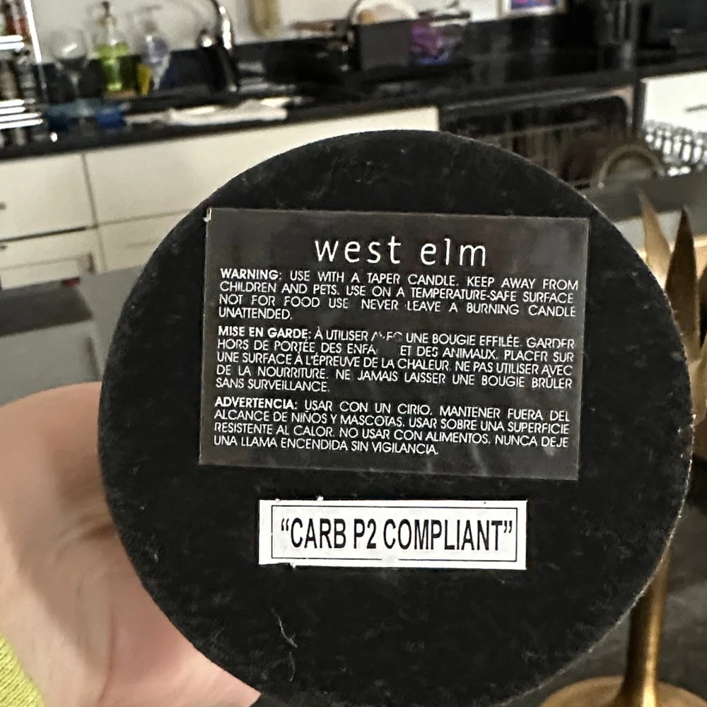 West Elm Brass Tulip Candle Holder Pair/Set